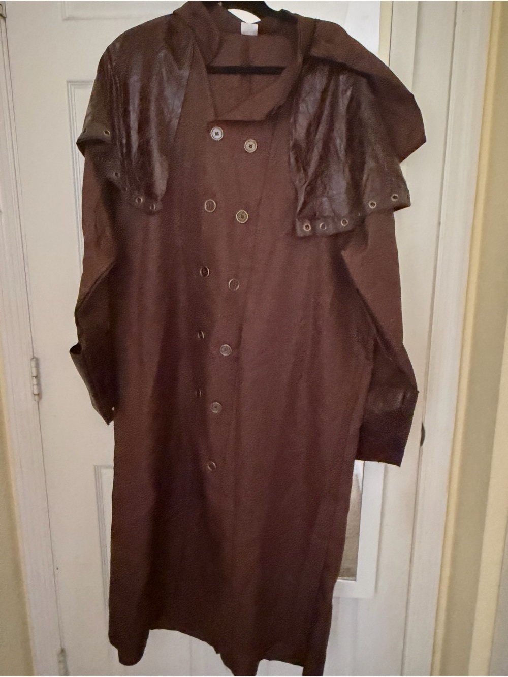 Women’s Brown Double-Breasted Long Coat